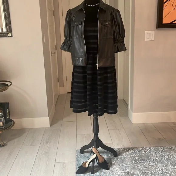 Cynthia Rowley Velvet Ribbon Mesh Strapless Dress Size 2 NWT - Picture 10 of 13